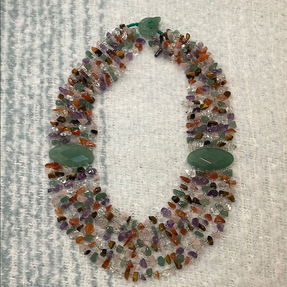 Multicolor Gemstone Beaded Necklace